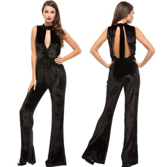 New! The Jetset Diaries Atlas Jumpsuit black velvet nwt 18433 - Picture 14 of 14